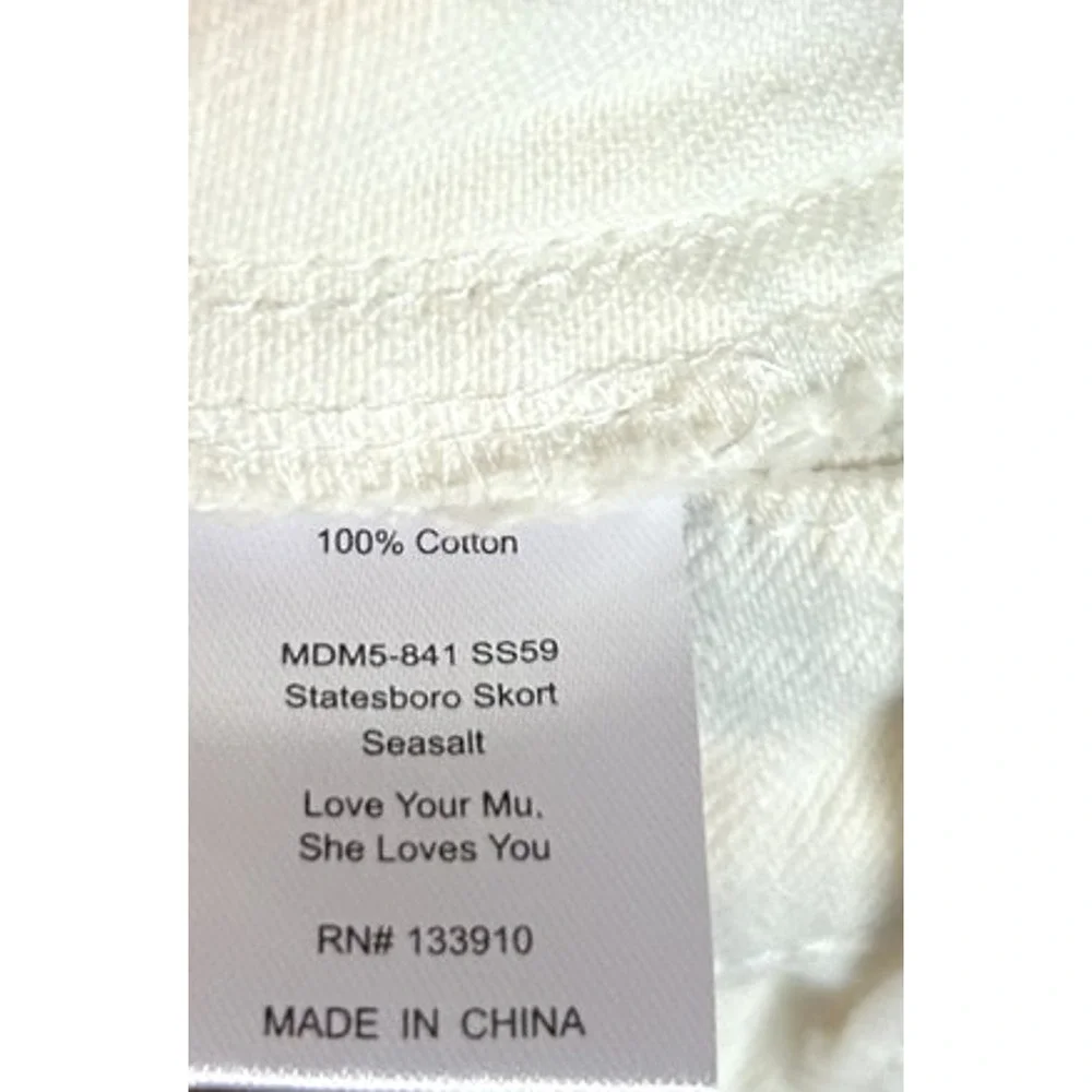 Show Me Your Mumu Statesboro White Denim Skort Seasalt White 30